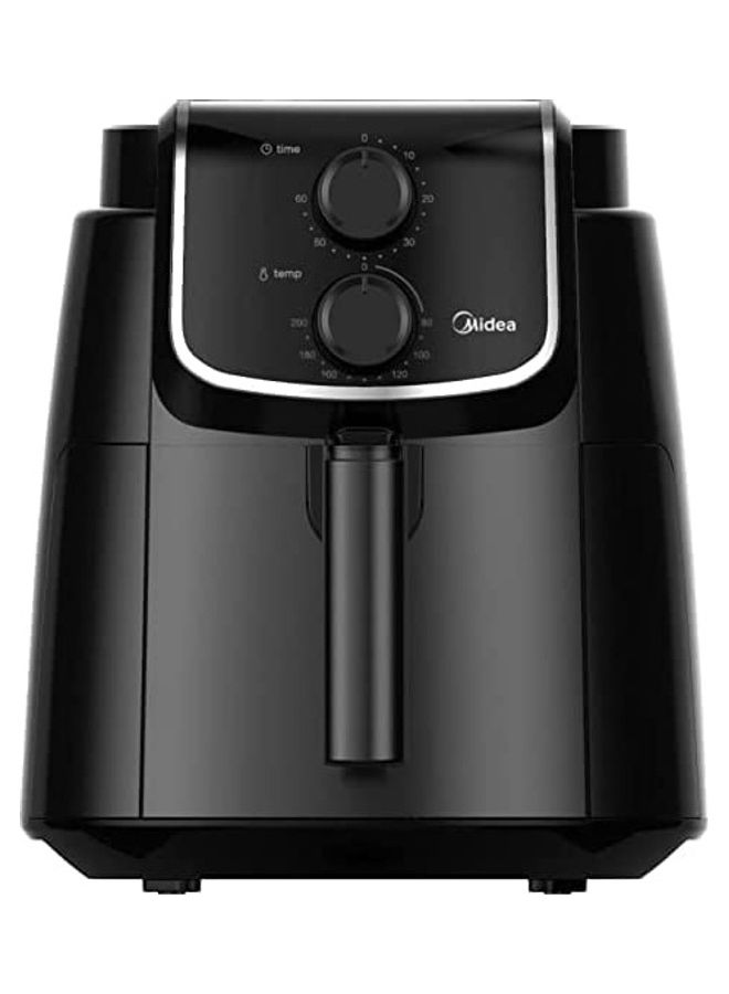 Midea Air Fryer With Dual Cyclone Rapid Hot Technology For Frying Grilling Broiling Roasting Baking And Toasting Timer 60 Minutes Temperature Control Up To 200°C 3.5 L 1500.0 W MF-TN35D2 Black - Image 1