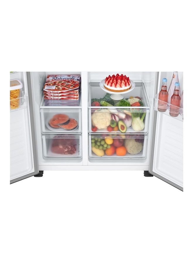 LG - Side By Side Inverter Motor Refrigerator 519 Litres 18 Cubic Feet Total No Frost Touch Control Multi Air Flow LED Lighting GCFB507PQAM Stainless - Image 1