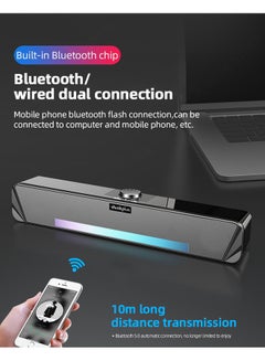 لينوفو ثينك بلس TS33 TV SoundBar سلكي ولاسلكي بلوتوث ثنائي الاستخدام، مكبر صوت محيطي منزلي، مكبر صوت سينمائي للكمبيوتر الشخصي، TS33 أسود TS33-B أسود TS33-B أسود  - Image 3