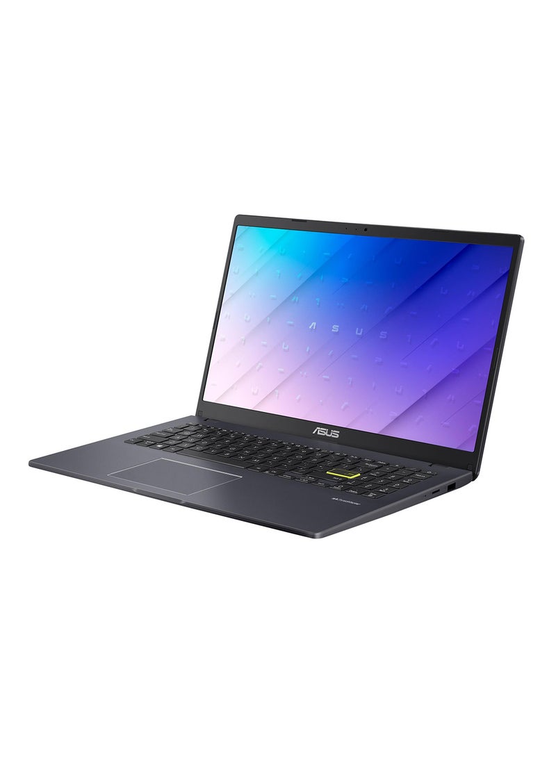 أسوس - لابتوب E510MA-BR997WS بشاشة فائقة الدقة مقاس 15.6 بوصة ومعالج سيليرون N4020 / ذاكرة وصول عشوائي (رام) سعة 4 جيجابايت /  سعة تخزين 128 جيجابايت / نظام تشغيل ويندوز 11 هوم / رسومات انتل فائقة الجودة الإنجليزية/العربية أسود - Image 1