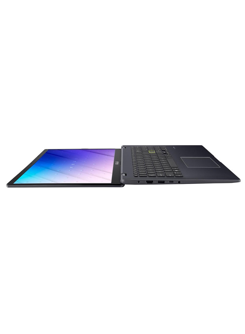 أسوس - لابتوب E510MA-BR997WS بشاشة فائقة الدقة مقاس 15.6 بوصة ومعالج سيليرون N4020 / ذاكرة وصول عشوائي (رام) سعة 4 جيجابايت /  سعة تخزين 128 جيجابايت / نظام تشغيل ويندوز 11 هوم / رسومات انتل فائقة الجودة الإنجليزية/العربية أسود - Image 1