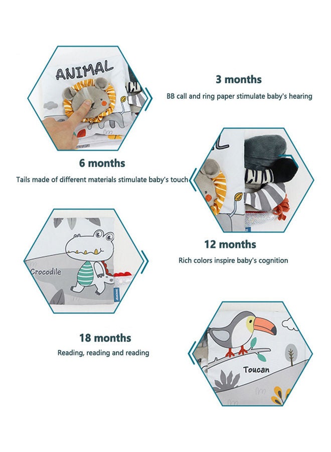 Kidle Baby Cloth Book With Sound Sensory Training Three-dimensional Cognitive Visual Toys With Rustling Sound Crinkle 15x16x2cm  - Image 2