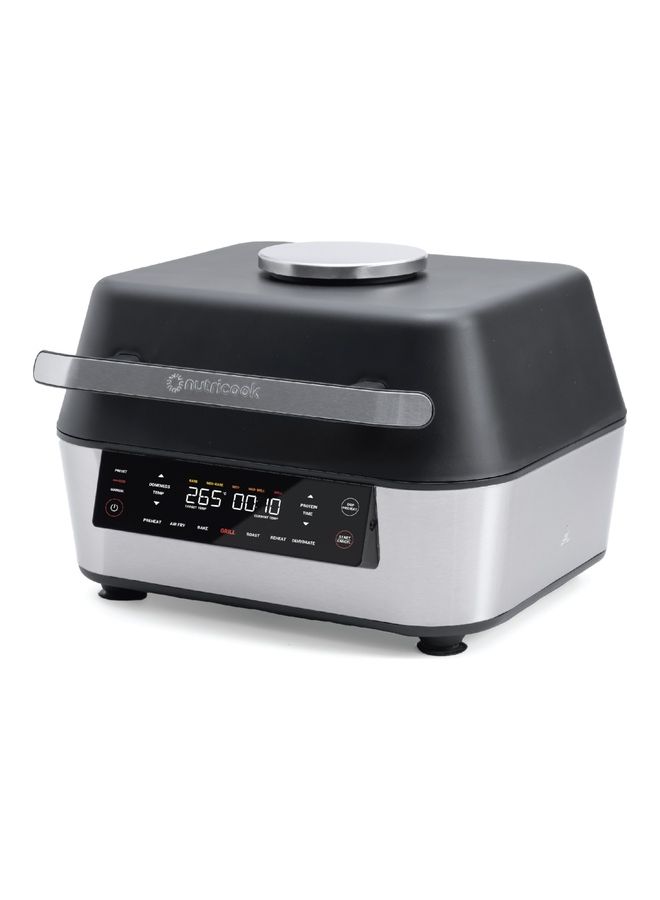 nutricook Smart Indoor Grill And Air Fryer With Built-In Thermometer 8.5 L 1760.0 W AFG960 Black/ Silver  - Image 2