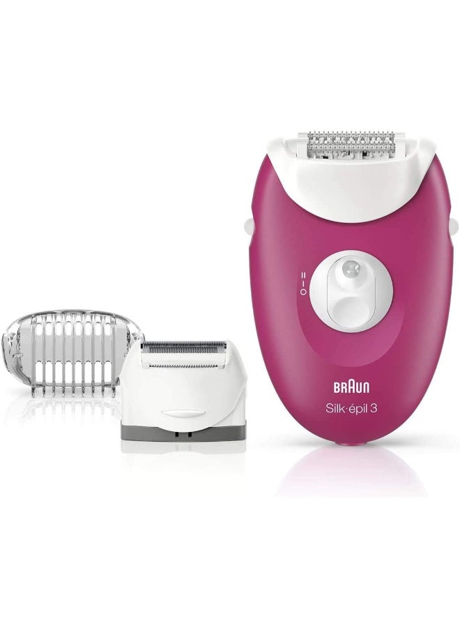 BRAUN - Silk-Epil 3 3-273 Epilator Set Raspberry Pink - Image 1