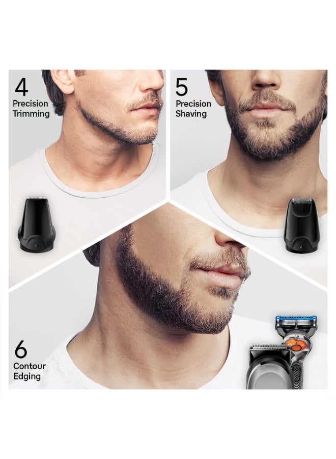 BRAUN - MGK5280 9-In-1 Beard Trimmer Set With Gillette Fusion5 ProGlide Razor Black/Blue - Image 1