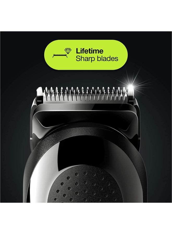 BRAUN - MGK5280 9-In-1 Beard Trimmer Set With Gillette Fusion5 ProGlide Razor Black/Blue - Image 1