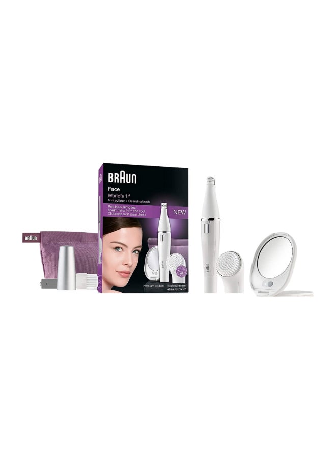 BRAUN - SE830 Facial Epilator With Cleansing Brush White - Image 1