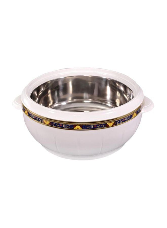Royalford - Plastic Casserole Dish White with intricate design 3.5Liters - Image 1