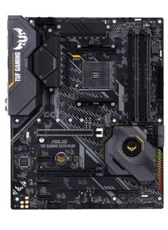 TUF X570-PLUS GAMING Motherboard , AMD X570, DDR4, 2 x PCIe x16, SATA III RAID, USB 3.2, GLAN, M.2, DisplayPort, HDMI, 8ch audio, ATX, scAM4, Ryzen - Black Black/Grey/Yellow