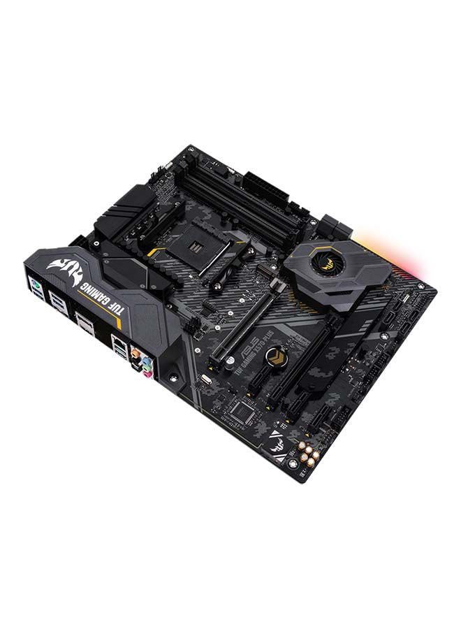ASUS - TUF X570-PLUS GAMING Motherboard , AMD X570, DDR4, 2 x PCIe x16, SATA III RAID, USB 3.2, GLAN, M.2, DisplayPort, HDMI, 8ch audio, ATX, scAM4, Ryzen - Black Black/Grey/Yellow - Image 1