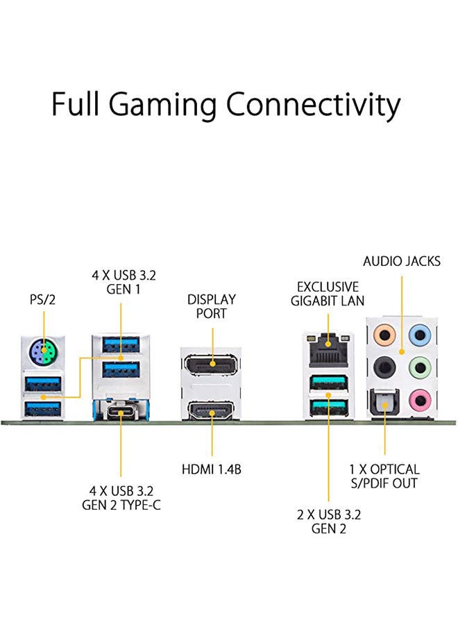 ASUS - TUF X570-PLUS GAMING Motherboard , AMD X570, DDR4, 2 x PCIe x16, SATA III RAID, USB 3.2, GLAN, M.2, DisplayPort, HDMI, 8ch audio, ATX, scAM4, Ryzen - Black Black/Grey/Yellow - Image 1
