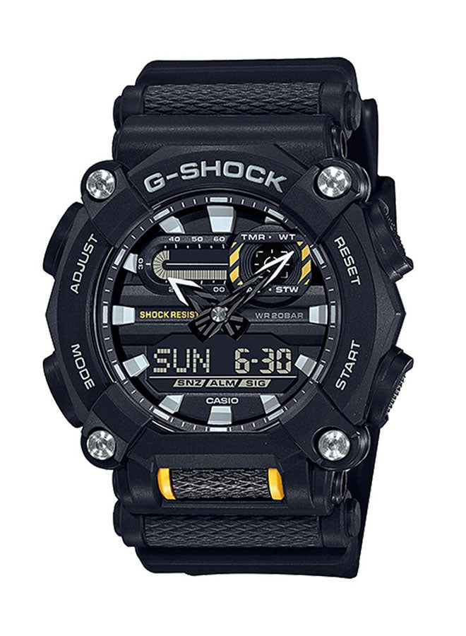 G-SHOCK Men's Round Shape Resin Band Analog & Digital Wrist Watch 52 mm - Black - GA-900-1ADR 