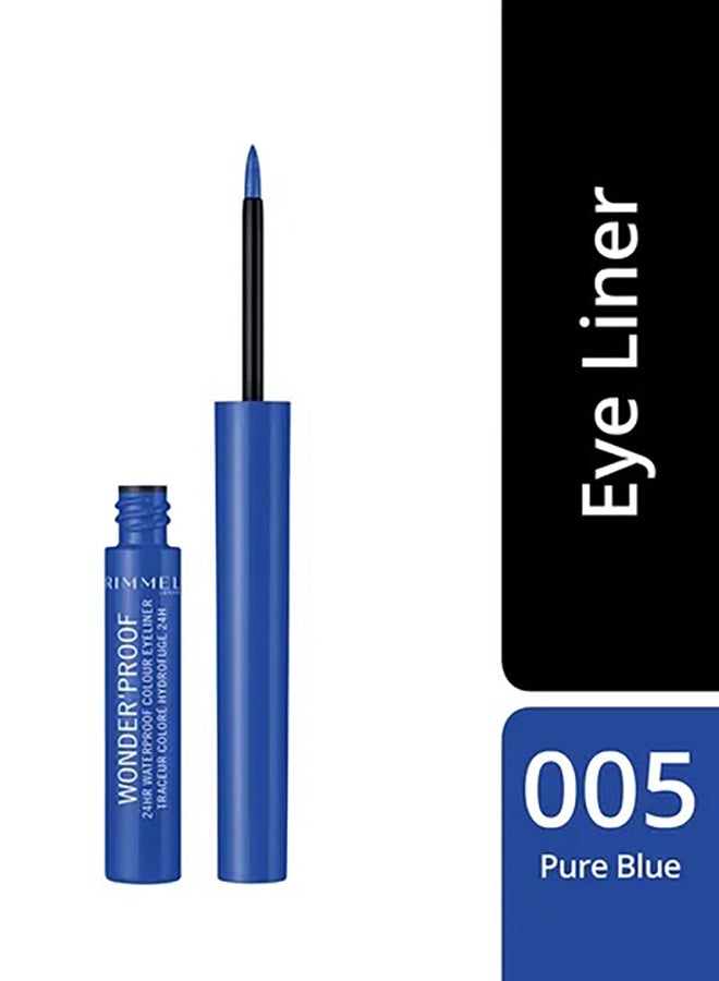 RIMMEL LONDON - Wonder'Proof Waterproof Eyeliner – 05 –Pure Blue - Image 1