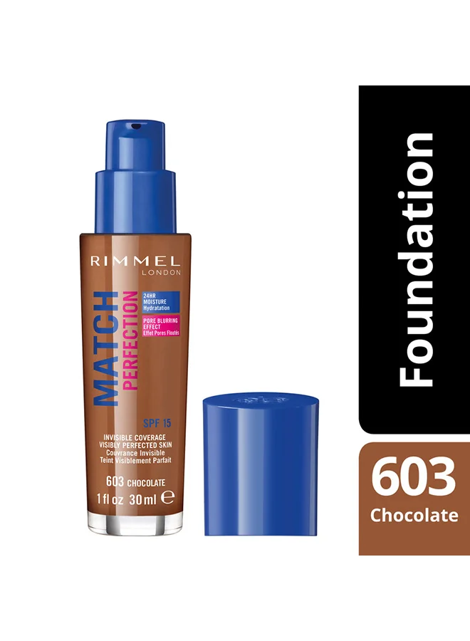 RIMMEL LONDON Match Perfection Foundation Chocolate 603