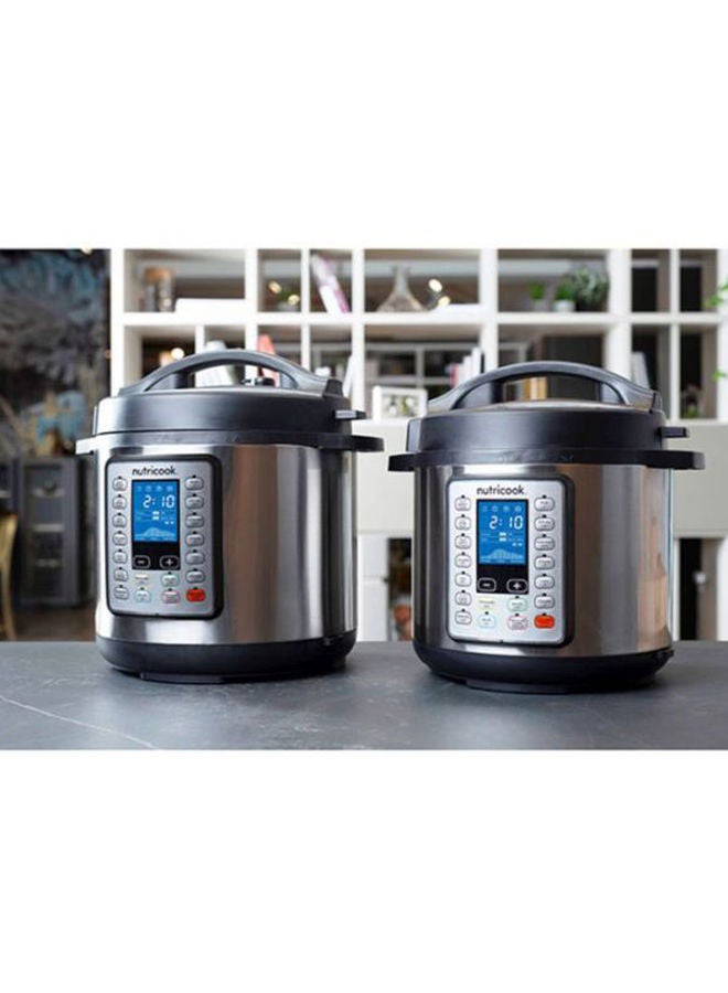 nutricook - 10-In-1 Smart Pot Prime Multi Use Electric Pressure Cooker 6 L 1000 W NC-SPPR6 Silver/Black - Image 1
