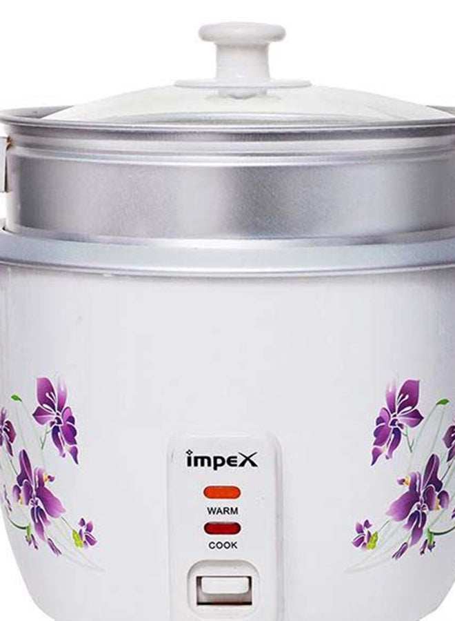 Impex - Electric Rice Cooker, Drum Cooker, Automatic Cooking, Keep Warm, Safety Protection, Cool Touch Body, Carrying Handle, Measuring Cup, Spoon, Steamer 1.5 L 500 W RC 2802 Multicolour - Image 1