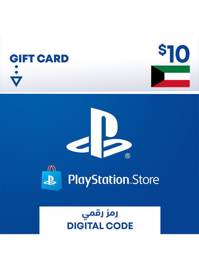 سوني - بطاقة هدايا PSN الكويت بقيمة 10 دولار (التوصيل عبر الرسائل القصيرة / واتساب) - Image 1
