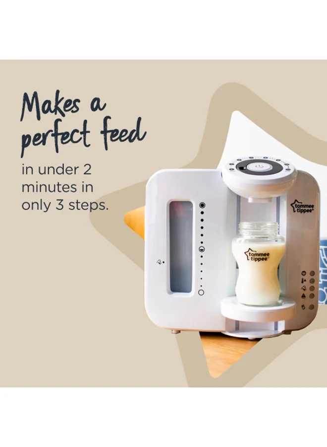 tommee tippee Perfect Prep Machine, Instant And Fast Baby Bottle Maker With Antibacterial Filter, White