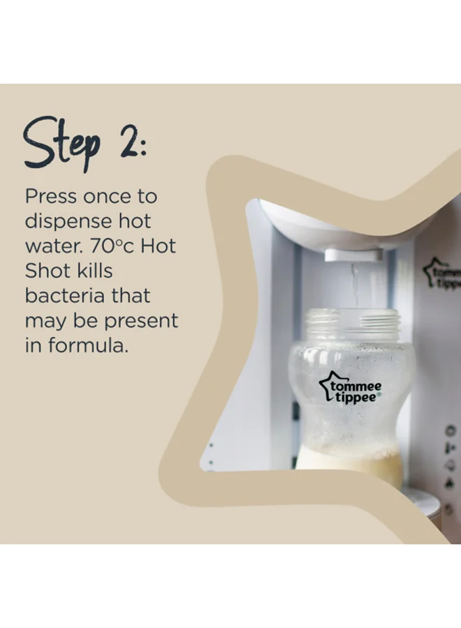 tommee tippee Perfect Prep Machine, Instant And Fast Baby Bottle Maker With Antibacterial Filter, White