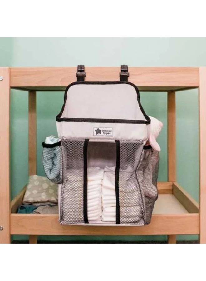 tommee tippee Nappy Caddy, Changing Table Nappy Organiser CaddyFor Nursery, Grey