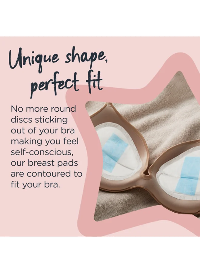tommee tippee Made for Me Daily Disposable Breast Pads, Soft, Absorbent and Leak-Free, Contoured Shape, Adhesive Patch, Small, Pack of 40