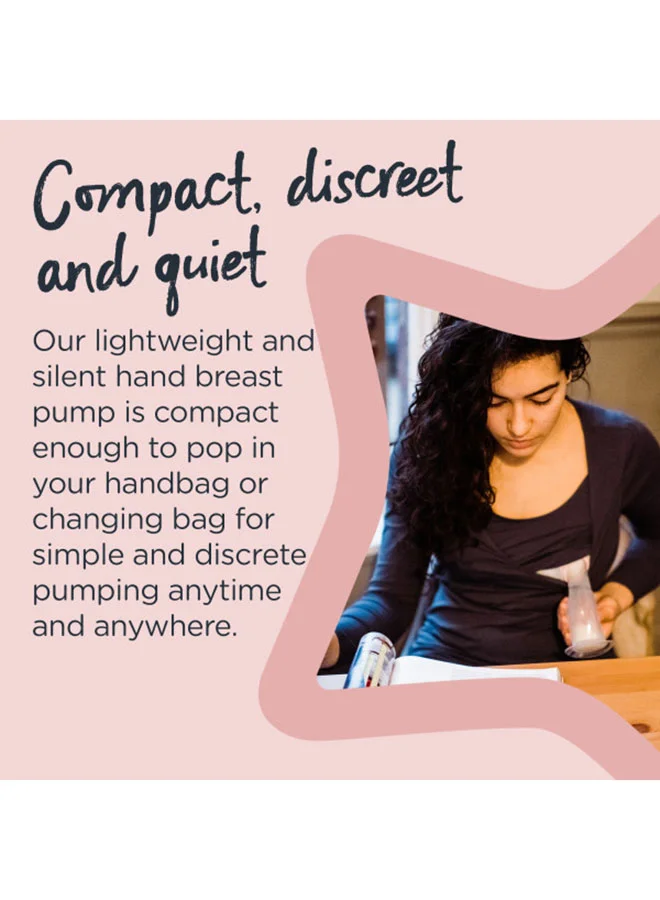 tommee tippee MadeFor Me Manual Silicone Breast Pump And Let-Down Catcher With Steriliser Bag