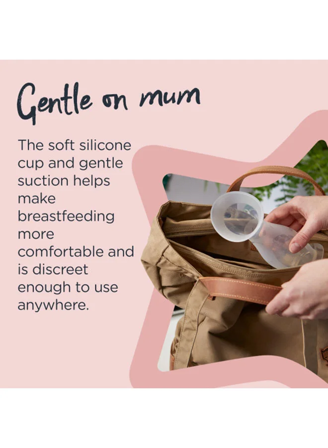 tommee tippee MadeFor Me Manual Silicone Breast Pump And Let-Down Catcher With Steriliser Bag