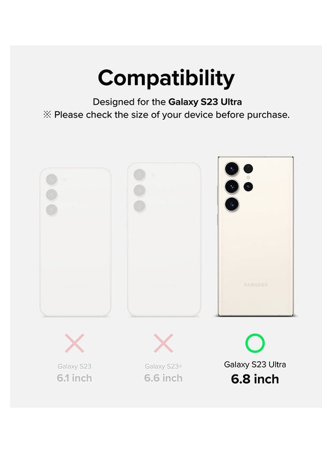 Ringke Dual Easy Wing Full Coverage (Pack of 2) Designed for Galaxy S23 Ultra Screen Protector Dual Easy Film Case Friendly Protective Film Screen Guard - Clear - Image 2