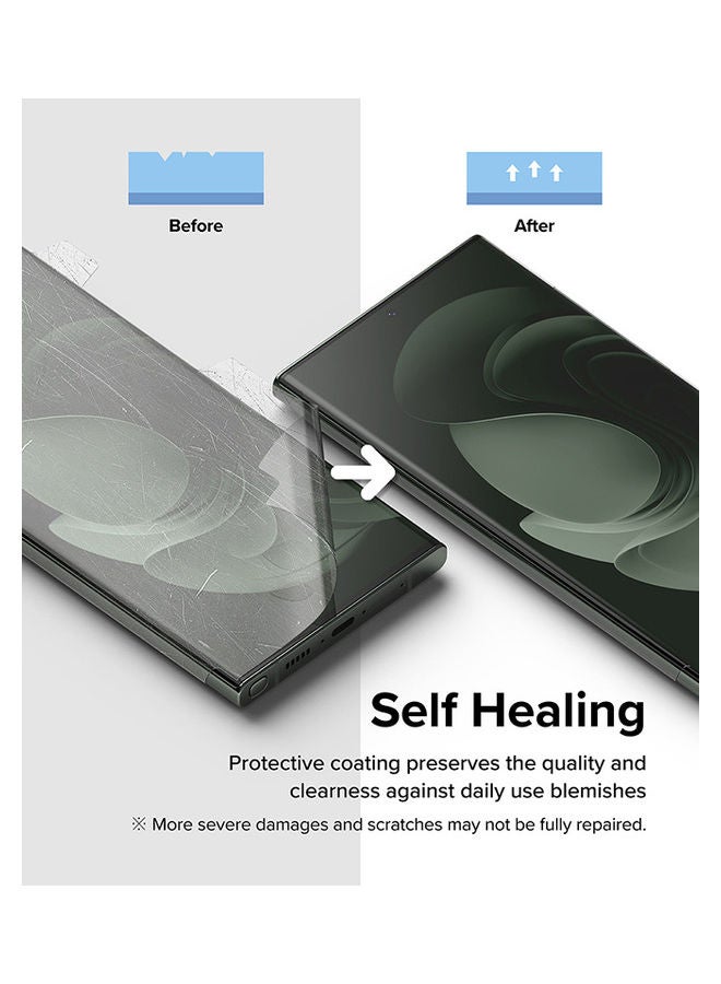 Ringke Dual Easy Wing Full Coverage (Pack of 2) Designed for Galaxy S23 Ultra Screen Protector Dual Easy Film Case Friendly Protective Film Screen Guard - Clear - Image 3