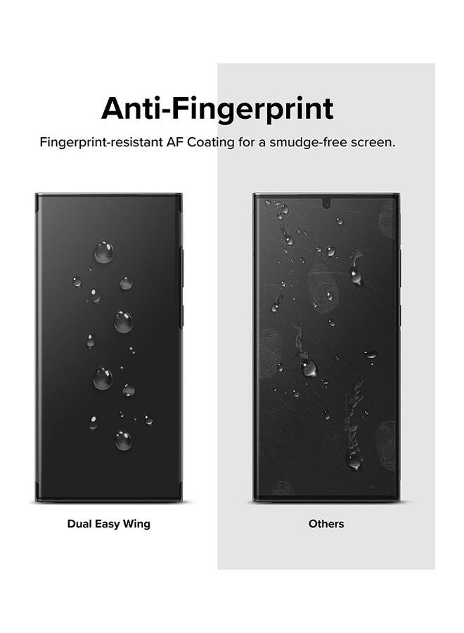 Ringke Dual Easy Wing Full Coverage (Pack of 2) Designed for Galaxy S23 Ultra Screen Protector Dual Easy Film Case Friendly Protective Film Screen Guard - Clear - Image 4