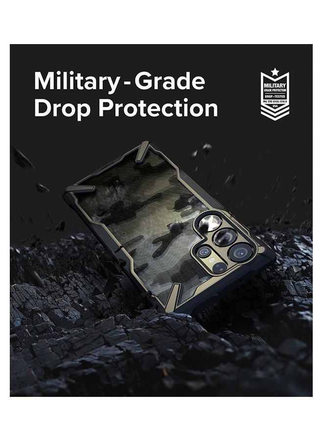 Fusion-X Series Covers for Samsung Galaxy S23 Ultra Case (2023)  Hard Shockproof Protective Bumper Phone Cover - Camo black