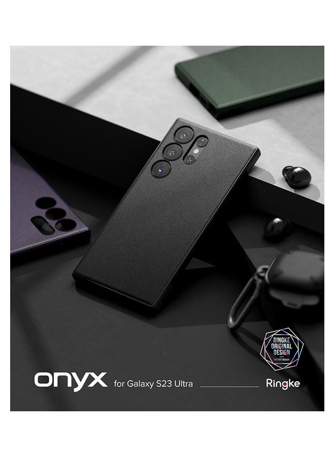 Ringke - Onyx Series Covers for Samsung Galaxy S23 Ultra Case (2023) Rugged Shockproof Non-Slip TPU Slim Thin Phone Cover - Black - Image 1