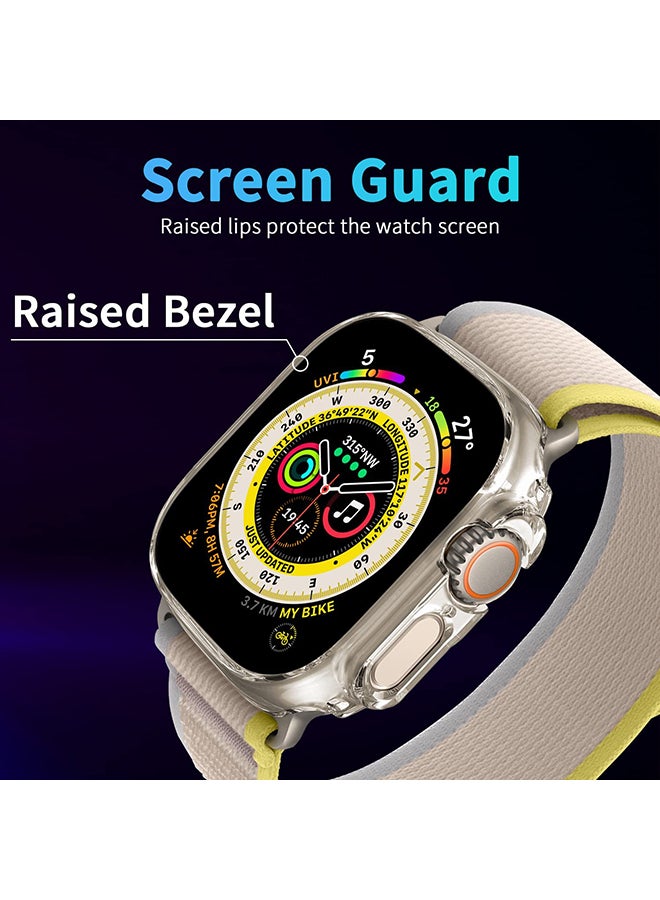 MARGOUN - Apple Watch Ultra 49mm Case Protective Hard PC Cover Shockproof Hollow Bumper Frame Guard Compatible with iWatch Ultra 49mm Clear - Image 1