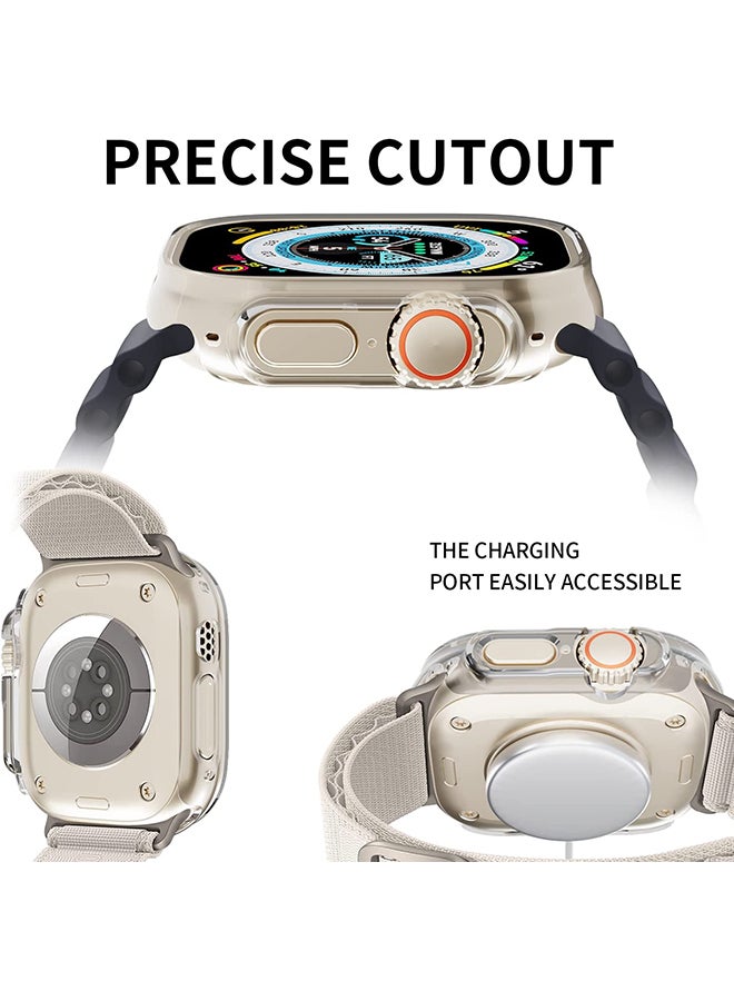 MARGOUN - Apple Watch Ultra 49mm Case Protective Hard PC Cover Shockproof Hollow Bumper Frame Guard Compatible with iWatch Ultra 49mm Clear - Image 1