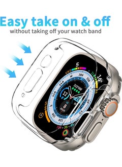 MARGOUN Apple Watch Ultra 49mm Case Protective Hard PC Cover Shockproof Hollow Bumper Frame Guard Compatible with iWatch Ultra 49mm Clear  - Image 4