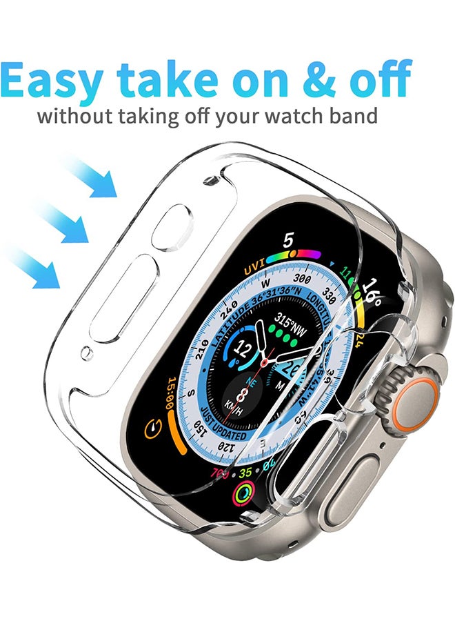 MARGOUN - Apple Watch Ultra 49mm Case Protective Hard PC Cover Shockproof Hollow Bumper Frame Guard Compatible with iWatch Ultra 49mm Clear - Image 1
