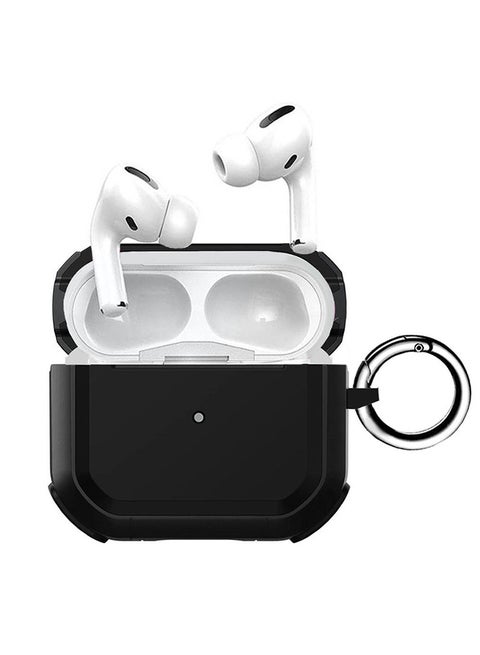 AirPods Pro 2 Case Shockproof Armor Rugged Cover with Keychain Carabiner Compatible with Apple AirPods Pro 2nd Generation 2022 Case Black