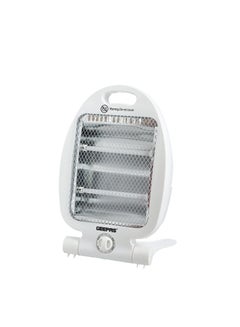 Quartz Heater Adjustable Thermostat Instant Heating Automatic Tip Over Protection Light Weight With Fold Away Stand 800 W GQH28521 White