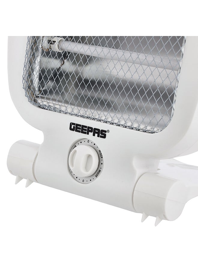 GEEPAS - Quartz Heater Adjustable Thermostat Instant Heating Automatic Tip Over Protection Light Weight With Fold Away Stand 800 W GQH28521 White - Image 1
