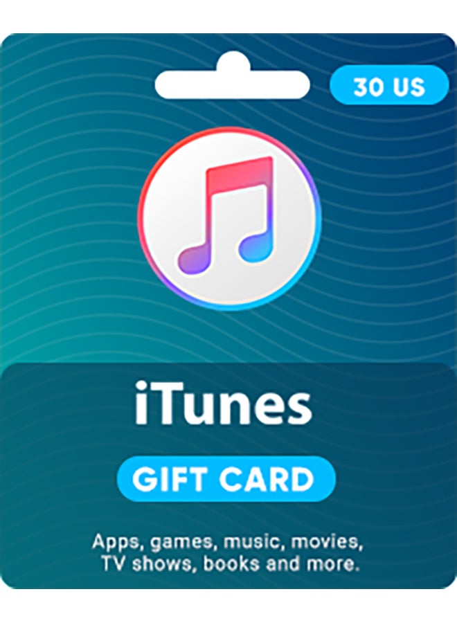 Apple iTunes 30$ Gift Card -USA(Delivery via SMS/WhatsApp) 