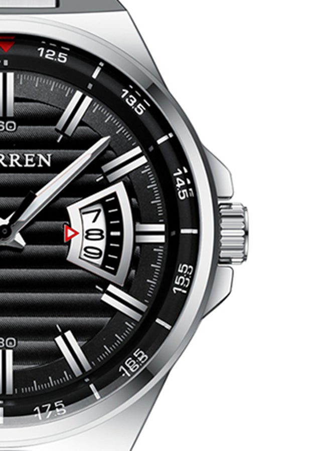CURREN Men's Waterproof Stainless Steel BAnd With CalAnder Quartz Watch 8375 - 45 mm - Silver  - Image 5