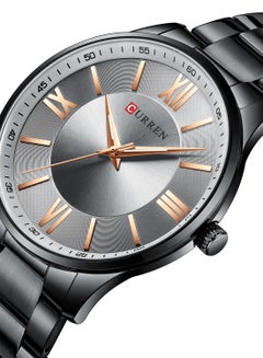 CURREN Men's Waterproof Stainless Steel BAnd Casual Quartz Watch 8383 - 44 mm - Black  - Image 2