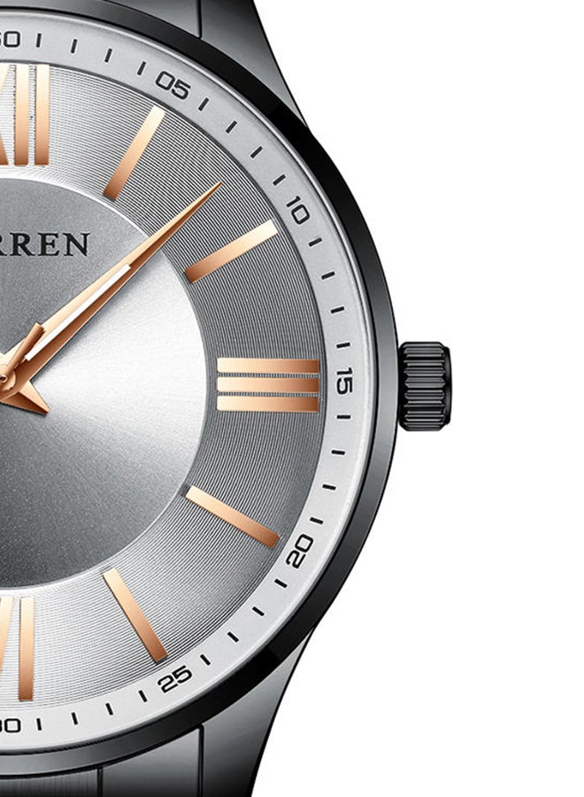 CURREN Men's Waterproof Stainless Steel BAnd Casual Quartz Watch 8383 - 44 mm - Black - Image 5