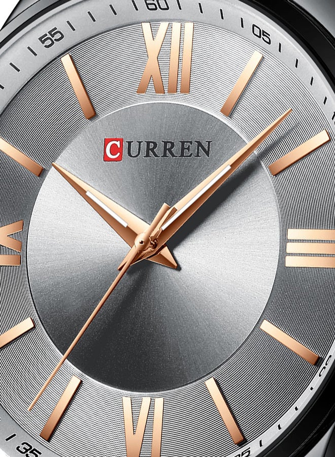 CURREN Men's Waterproof Stainless Steel BAnd Casual Quartz Watch 8383 - 44 mm - Black - Image 4