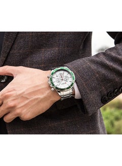 CURREN Men's Chronograph Waterproof Stainless Steel BAnd Casual Quartz Watch 8309 - 48 mm - Silver  - Image 3