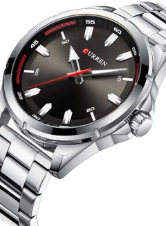 CURREN Men's Waterproof Stainless Steel BAnd Casual Quartz Watch 8320 - 46 mm - Silver  - Image 2