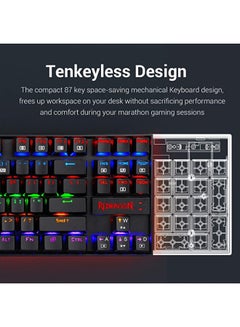REDRAGON K552 Rainbow Gaming Mechanical Keyboard - Outemu Red Switch - METAL ABS CONSTRUCTION  - Image 3