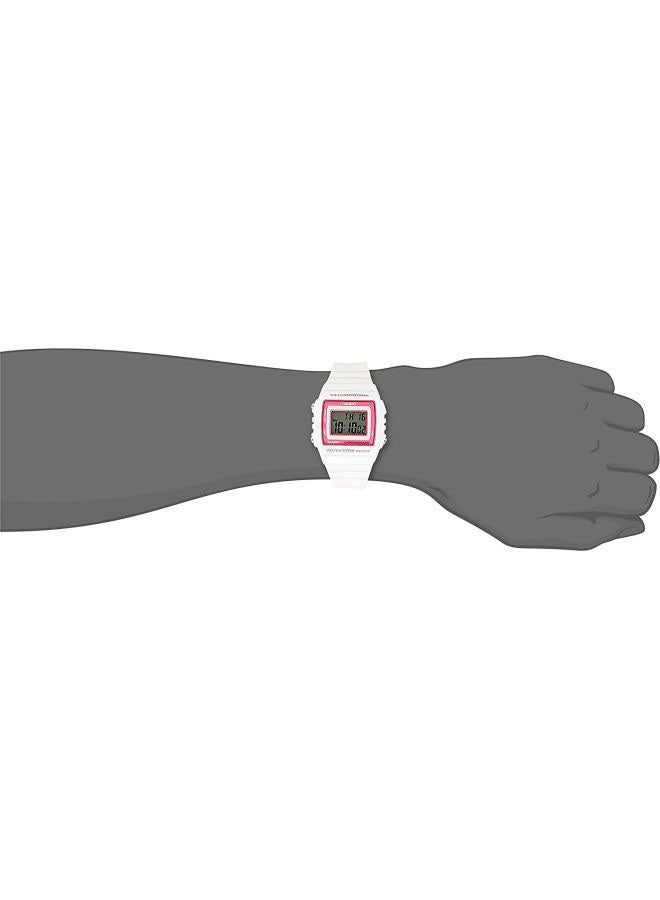 كاسيو ساعة يد رقمية بسوار من الراتينج طراز W-215H-7A2VDF - مقاس 41 مم - لون أبيض - Image 5