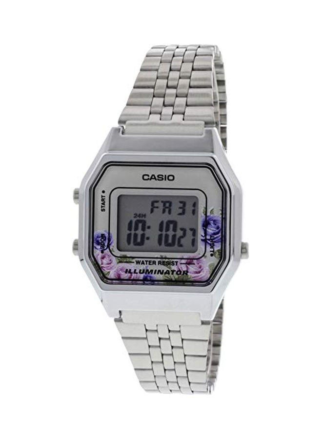 CASIO Women's Stainless Steel Digital Watch LA680WA-4CDF - 29 mm - Silver  - Image 1