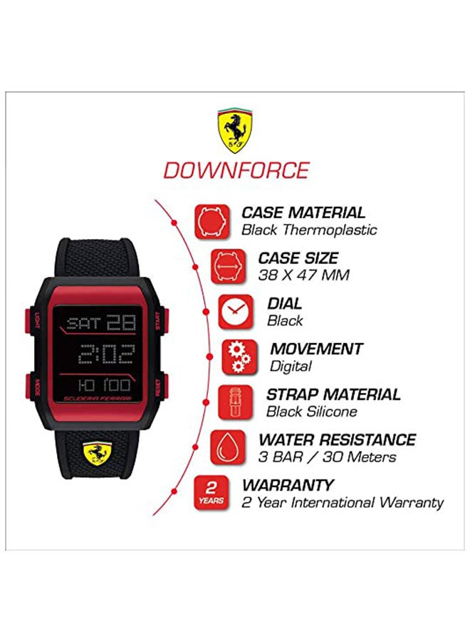 Scuderia Ferrari - Men's Rubber Strap Digital Watch 830739 - Image 1